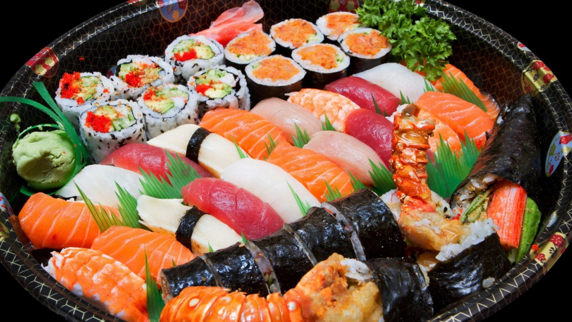 Japanese cuisine encompasses the regional and traditional foods of Japan, which have developed through centuries of social and economic changes. The traditional cuisine of Japan (å’Œé£Ÿ washoku) is based on rice with miso soup and other dishes; there is an emphasis on seasonal ingredients. Side dishes often consist of fish, pickled vegetables, and vegetables cooked in broth. Seafood is common, often grilled, but also served raw as sashimi or in sushi. Seafood and vegetables are also deep-fried in a light batter, as tempura. Apart from rice, staples include noodles, such as soba and udon. Japan also has many simmered dishes such as fish products in broth called oden, or beef in sukiyaki and nikujaga.Wikipedia